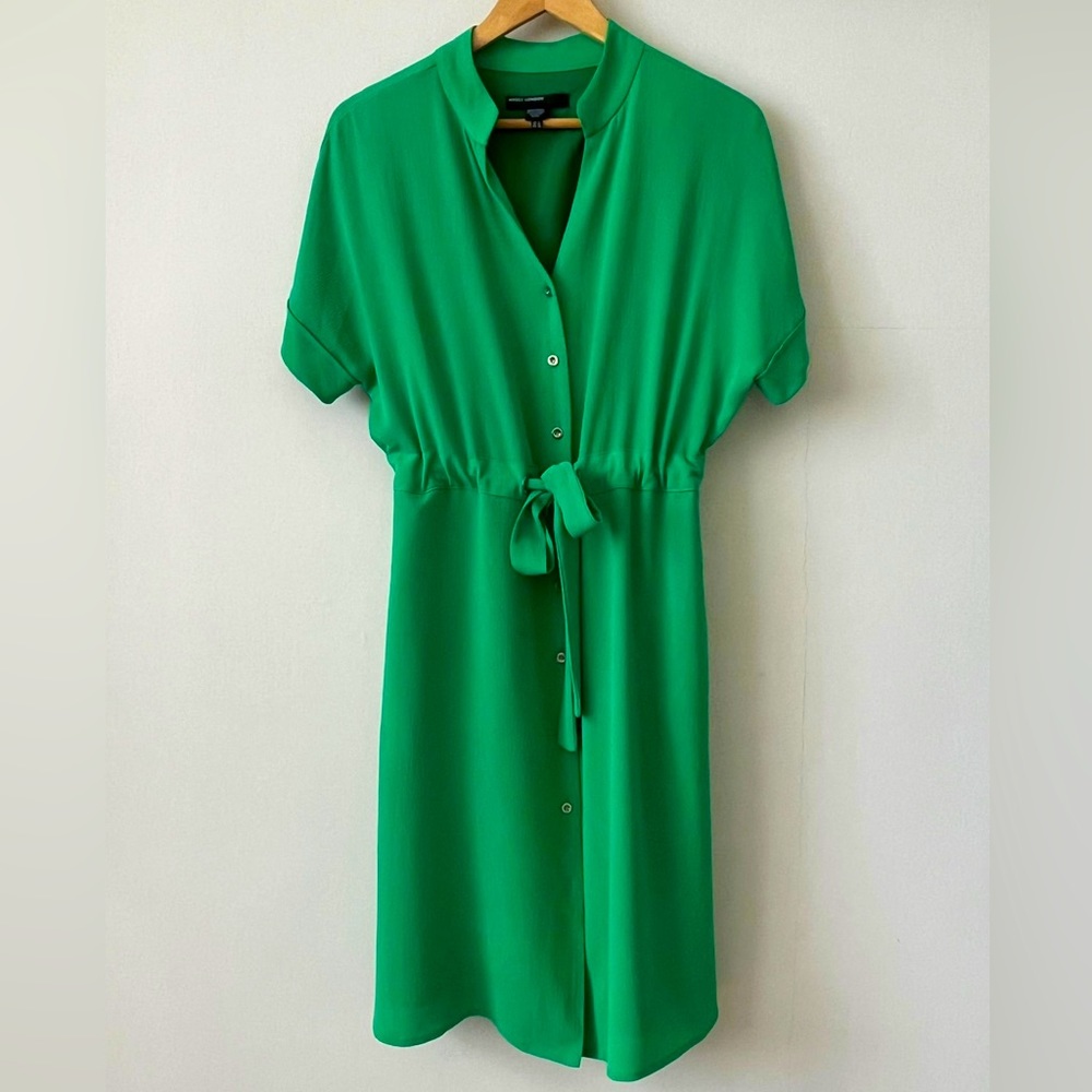 Maggie London, green kimono/shirt dress, size 6